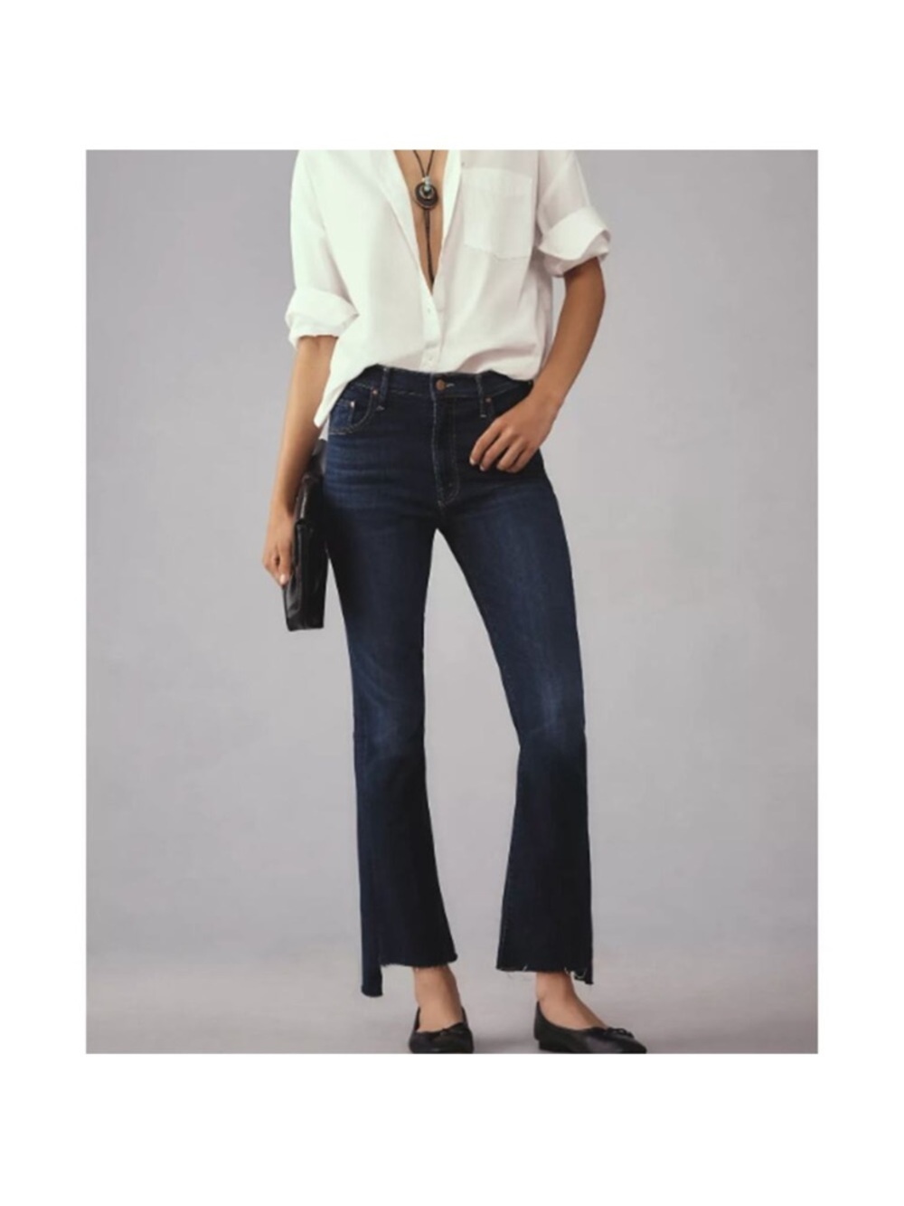 Mother The Insider Crop Step Fray Good For You  Jeans size 24